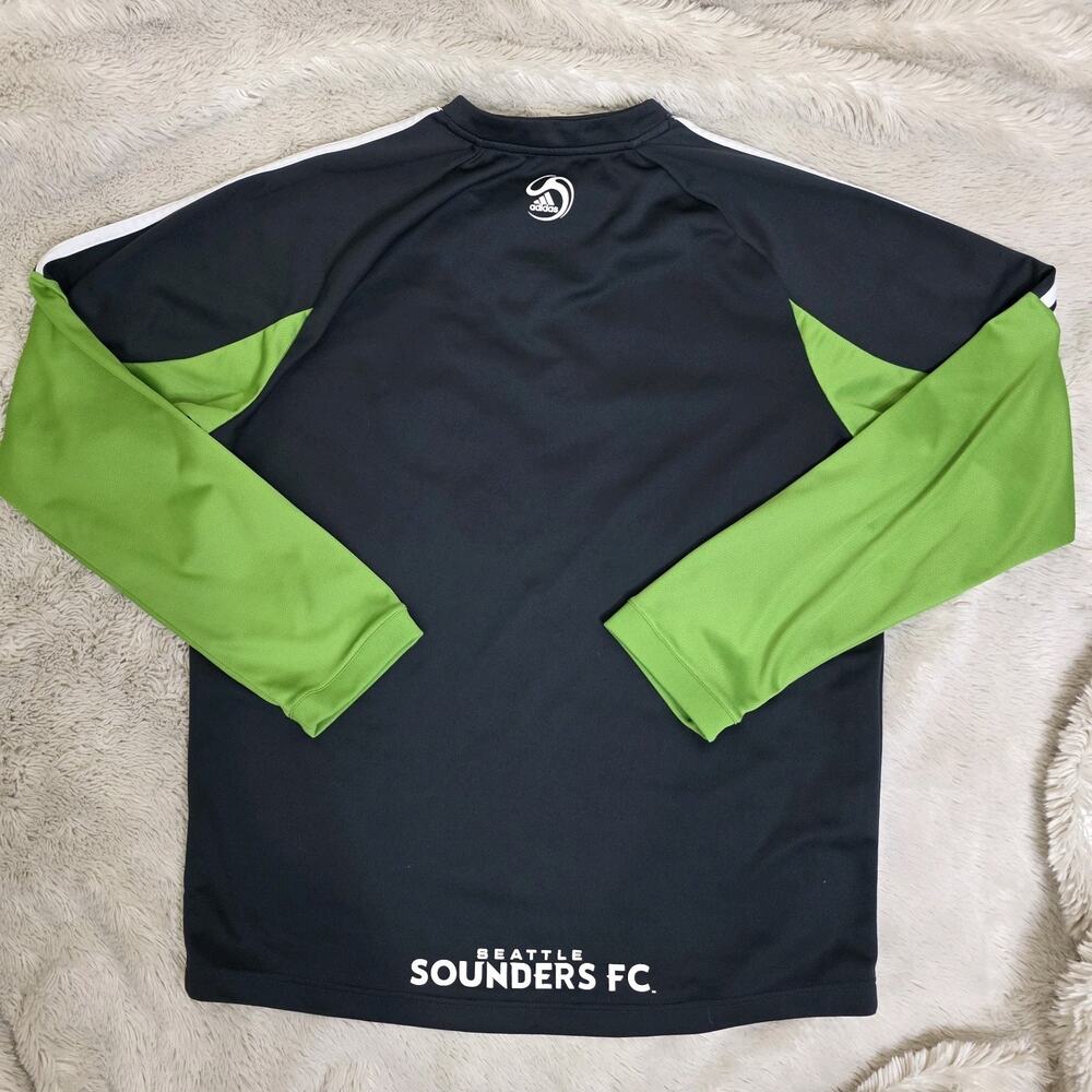 Vintage Adidas 2008 Seattle Sounders FC Men L Warm Up Jersey Long Sleeve Green - Picture 3 of 6